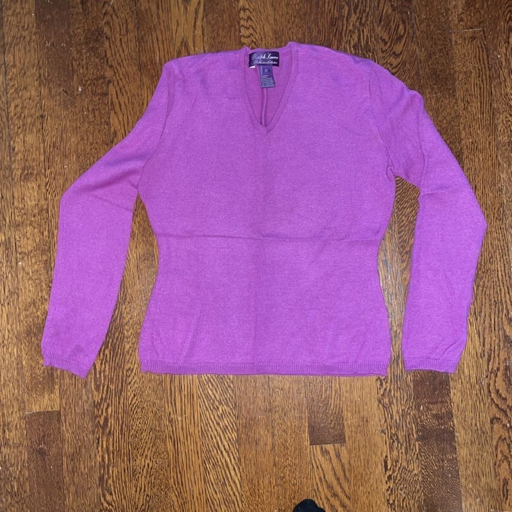 Ralph Lauren custom collection orchid sweater